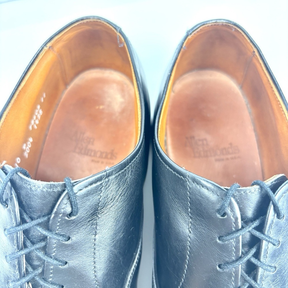 Allen Edmonds Byron Black Leather Cap Toe Oxford Dress Shoes Men's 10D USA - Picture 9 of 16
